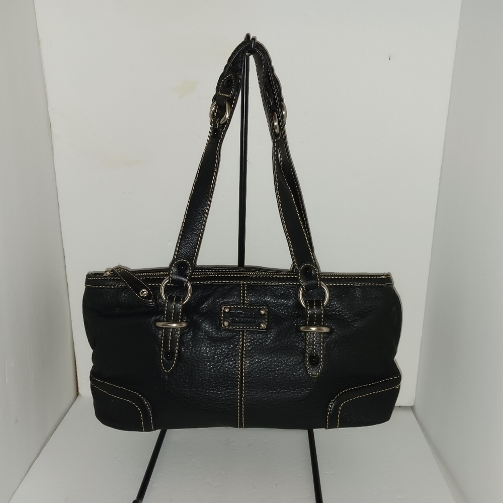 The Sak Black Pebbled Leather Shoulder Bag, ELNC